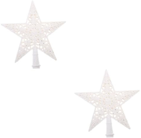 Zerodeko 2 Piezas Estrella Superior del Árbol De Navidad Día Festivo Luces De Festón Topper De Estrella De Árbol De Navidad Decoraciones Decoración De Año El Plastico