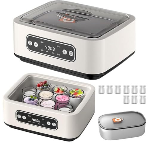 Ultimate Yogurt Maker - Máquina para hacer yogurt probiótico con control de temperatura, máquina digital para hacer yogur con pantalla LCD, multifunción de 1.6 L, yogur griego Natto Maker Gadgets de