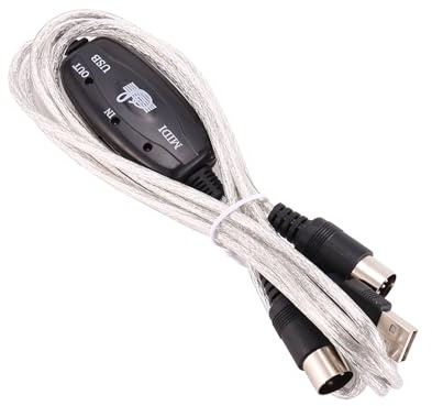 NIZEAMI USB to MIDI 5Pin Cable Converter 2 in 1 to PC Audio Output Editing for Piano Electronic Electronic Musical Instruments