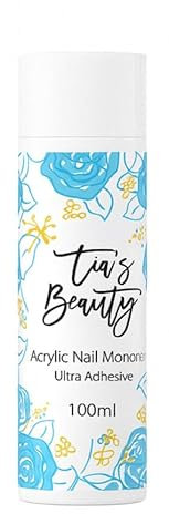 Tias Beauty Acrylic Nail Monomer Ultra Adhesive, Professional Liquid 100ml