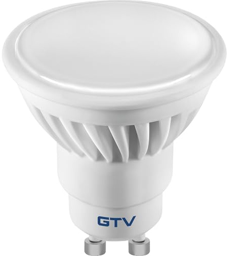 GTV LED Leuchtmittel GU10 9,1W 850lm 6400K Kaltweiß 230V 120° Abstrahlwinkel Tageslicht Strahler