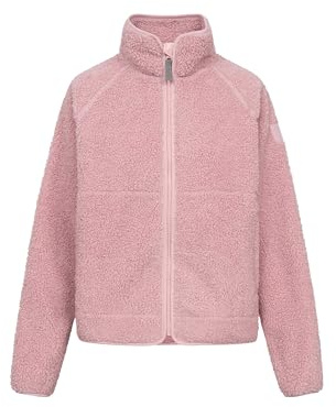 derbe Damen Fleecejacke Kuschelby - Rosa 46 - Teddy | Fleece | Weich | Übergangsjacke