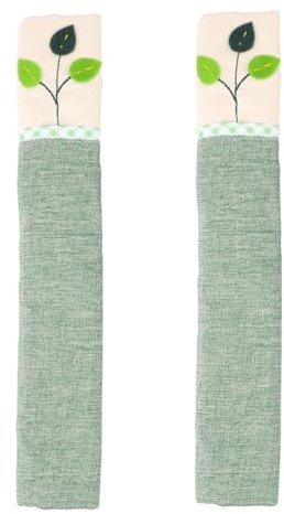 CIYODO Refrigerator Handle Cover Gloves Practical Fridge Handle Protector Green Fabric Delicate Decoration for Kitchen Appliance