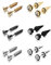 Aroncent Fake Plug Schraube Ohrringe: 6 Paar Herren Damen Edelstahl Ohrstecker Hip Hop Punk Strass Stecker Ohrhänger für Damen und Herren Gold Silber Schwarz