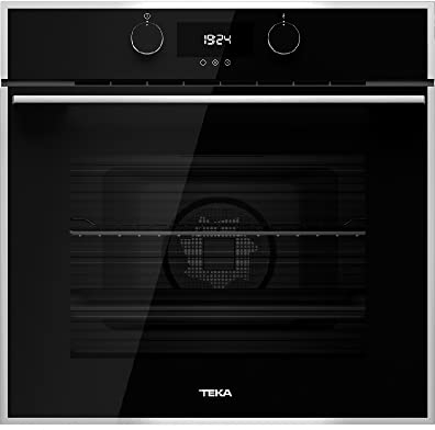 Teka HLB 830 - Horno Multifunción de 60 cm, Sistema de Limpieza HydroClean® PRO, 6 Funciones de Cocinado, Touch Control, Sistema de 1 Guía Plus-Extension, Color Cristal Negro con Marco
