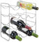 mDesign range bouteille en métal pour boissons – porte bouteille vin pour jusqu’à 12 bouteilles d’eau ou vin – casier bouteille pour coin cuisine, kitchenette, cellier, frigo – argenté