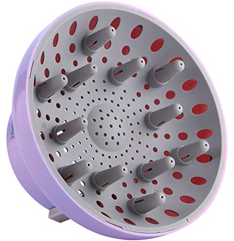 Hairizone Universal Haar Diffusor Anpassungsfähig für Schlag Trockner mit Düse D = 1,7-2,6 für lockiges oder welliges Haar Styling, Trocken und Gain Maximales Volumen ohne Frizz, Lavendel
