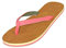 MADSea Damen Zehenstegpantolette Tropical | Flip Flop Zehentrenner Thong Sandale Badelatschen | Pantoletten Sommer Strand Garten, Rosa Beige, 40 EU