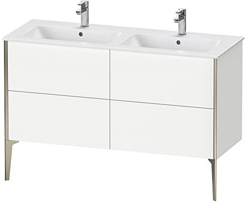 Duravit XViu 4485 Waschtischunterbau stehend, 4 Auszüge, für Doppelwaschtisch ME by Starck 233613, 1280x480 mm, Farbe (Front/Korpus): weiß matt/Champagner matt - XV44850B118