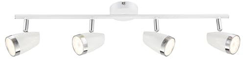 GLOBO LED Deckenstrahler Flur Wohnzimmer Weiß Deckenleuchte Flurlampe (Deckenlampe, 4 Flammig, Küchenlampe, 60 cm, 4 x 4 Watt, Warmweiß)