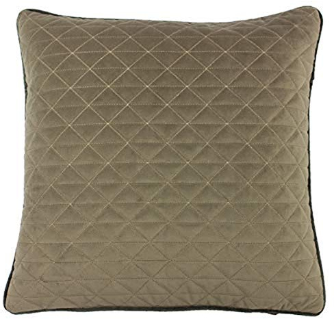 Paoletti Riva Startseite Quarz-Feder-Gefülltes Kissen, Polyester, Taupe/Charcoal Gray, 45 X 45 cm (18 X 18)