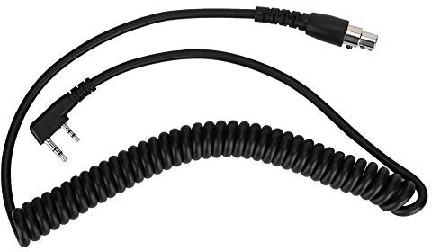 ASHATA Rugged Radios 2-Pin auf 5-Pin Spiralkabel, für Kenwood/HYT//Relm Funkgeräte und Headset