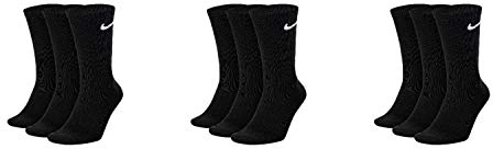 Nike SX7664 - 9 pares de calcetines de tenis para hombre y mujer, calcetines de tenis color blanco, gris y negro, tallas 34, 36, 38, 40, 42, 44, 46, 48, 50, talla: 42-46, color: negro/negro/negro