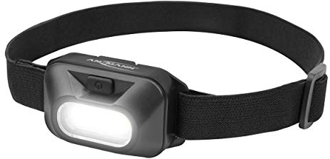 ANSMANN LED Kopflampe - LED Arbeitsleuchte mit 125 Lumen - Stirnlampe LED ideal zum Radfahren Laufen mit Hund Joggen Angeln Jagd Klettern Werkstatt Fahrrad Licht Lauflicht HD120B