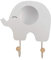 Kindergarderobe Wandhaken Holz Garderobe Elefant grau mit 2 Haken Jabadabado R16044