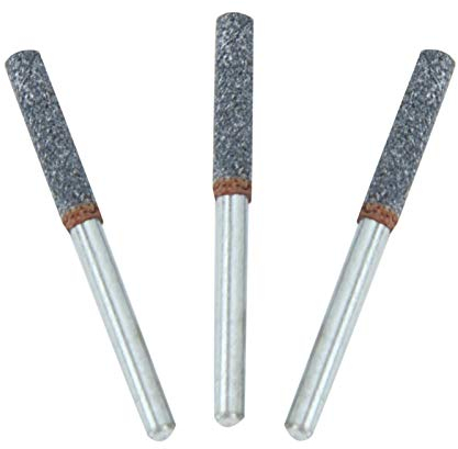 Goshyda Kettensägen-Zahnschärfer, Sawbuddies 3-teiliges Steinfeilenschärfwerkzeug Kettensägenschärfer, 4 mm 5/32 '' poliertes Metall. Für Mini-Elektroschleifer