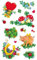 bsb Sticker - Aufkleber mit Glückssymbolen - 3 Stickerbögen in 7,8 x 12,5 cm - kleine Aufkleber mit Hufeisen, Schwein und Kleeblättern