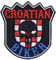 Croatian Biker Aufnäher/Aufbügler/Biker Patch/Bügelbilder Kroatien Wappen | Jeans Flicken Geschenk Motorradfahrer Applikation für Motorradzubehör/Boots/Motorradkoffer | 90x90mm