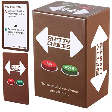 Shitty Choices Lustiges Trinkkartenspiel für Erwachsene, geeignet für Zuhause, Junggesellenabschiede und Geburtstage