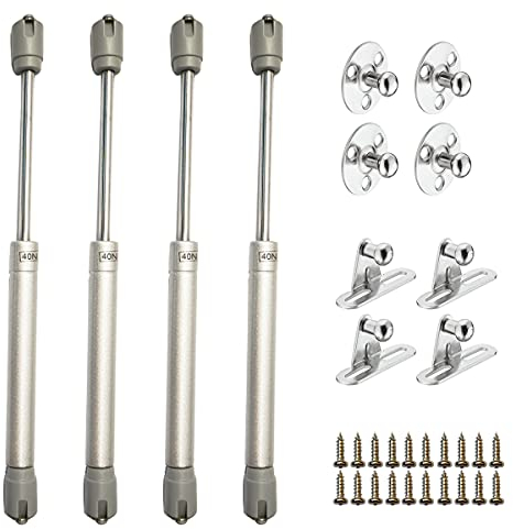 ZFYQ Pistones a Gas, 4pcs Hidráulico Muebles Cocina Amortiguador Puertas Elevables 40N/4kg Bisagras Resortes Armario con Tornillos