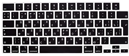 MMDW Russian Language Silicone Keyboard Cover for MacBook Air 13”15” M4 M3 M2 A3240 A3241 A3114 A2941/Pro 14” 16” M4 M3 M2 M1 A2918 A2992 A2779 A2442 A2991 A2780 A2485 EU Layout