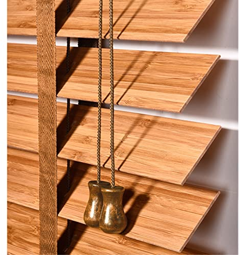 JIAJUTUI001 Tenda a Rullo in Bamboo Naturale in Casa e Cucina Tapparella Avvolgibile Bambù Naturale Tenda a Pacchetto Parasole per Interni per Tende da Finestra (W140xH160/55x63in,carbonization)
