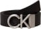 Calvin Klein Herren Gürtel Metal Monogramm-Schnalle, Schwarz (Ck Black Pebble), 100 cm