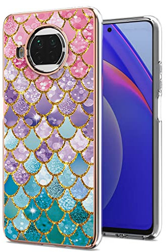 SEAHAI Hülle für Xiaomi Mi 10T Lite, Bunte Muster Ultra Dünn Glänzend Weich Silikon TPU Stoßfest Handyhülle Cover Flexibel Handytasche Schutzhülle - Farbe Squama