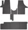 OMAC Gummi Fußmatten kompatibel mit VW Transporter T5 2003-2015 Automatten Gummi Schwarz 6X
