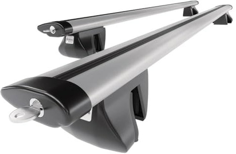 Mossa - Alu-Dachträger kompatibel mit Dacia Duster SUV (2010-2013) - silbern Dachträger Dachgepäckträger - Reling 2
