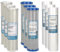TWaLa Wasserfilter 10 Zoll (9 Filter) - Nylon Siebfilter, Aktivkohleblock, Sedimentfilter - 3 Stufen Filter für Brunnenwasser, Regenwasser, Teichwasser, Poolwasser - Geräteschutz, Pumpenvorfilter