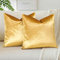 JOTOM Samt Kissenbezug Kissenhülle Sofakissen Dekokissen Kissenbezüge für Sofa Wohnzimmer Schlafzimmer 2er Set 50x50 cm Golden