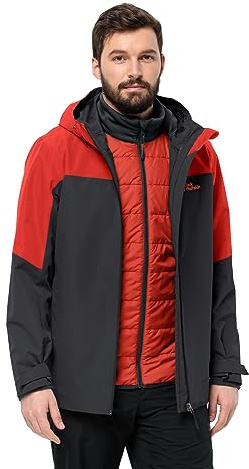 Jack Wolfskin Herren Glaabach 3in1 Jkt M Jacket, strong red, L EU