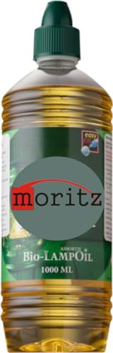 Moritz 1 Liter Bio Lampenöl gelb farbig für Öllampen Bambusfackeln Gartenfackel und Wandfackeln
