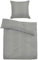 TOM TAILOR 0847717 Bettwäsche Garnitur mit Kopfkissenbezug Melange-Flanell QUERSTREIFEN 1x 155x220 cm + 1x 80x80 cm, Grey