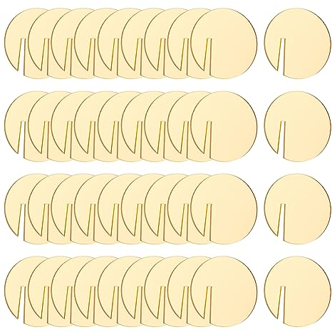 FINGERINSPIRE 40PCS Acrylic Circle Drink Tags Round Party Drink Glass Tag Blank Acrylic Tags Flat Round Goblet Marker Acrylic Wine Glass Charms for Home Festival Christmas Halloween Party Decoration