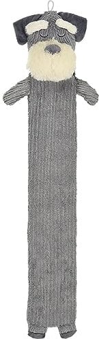 Long Hot Water Bottle with Padded Animal Plush Cover 2 Litre - Grey Dog