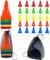 niuniaj 25 Pièces Plots Entrainement,Cônes de Signalisation,Plots De Marquage pour Football Cône,Coupelle Foot,Plots Sport pour Entraînement Football,Football,Jeux Enfants 18CM(5 Couleurs)