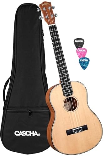 Baritone Ukulele Mahogany Spruce Solid Top (incl. Bag padded, 3 Picks, Top: Spruce)