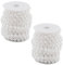 ZEONHEI 2 Stück 10M x 8mm Perlenband Perlenketten, Angelschnur Perlengirlande Perlenschnur Perlenkette Dekokette für DIY, Girlande Weihnachten, Weihnachtskette, Deko, Weiß