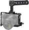 Andoer Estabilizador De Cámara Jaula De Cámara Kit De Manija Superior De La Cámara De La Aleación De Aluminio Con Ranura Para Llave Magnética Soporte Con Cámara Sony A6700