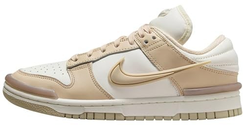 Nike Dunk Low Twist DZ2794-102 Chaussures pour Femme Blanc crème/Blanc/Rose (Sail/Pink Oxford/Voile/Sanddrift) Taille 41, Voile Oxford Rose Sanddrift Voile Rose, 41 EU