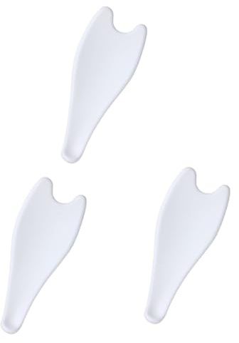SOLUSTRE 3St Kratzmassage Augenmassagegeräte Bein Guasha-Brett Bretter Hautpflege-Tools traditionelles Schabewerkzeug kratzende Massagewerkzeuge Hacke Scrollrad Kratzbrett Massagebrett Weiß