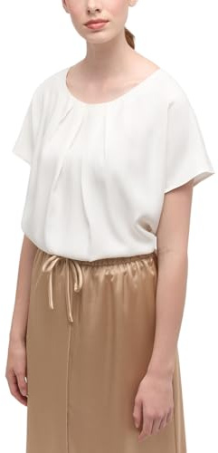 ETERNA Loose Fit Blusenshirt Halbarm Rundhals weiß Größe 40