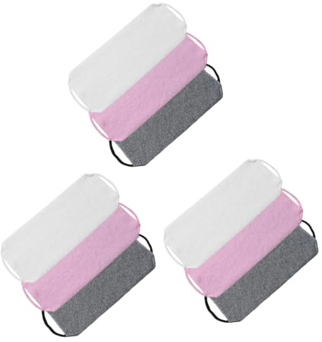 Beaupretty 9piezas Toallas De Exfoliantes De Toallas De Cuerpo De Pulido y Masaje Para Espalda Diseño Práctico y Secado Rápido Para Baños y Cuidado