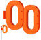 2St Silikon Fleischfühler Organizer, Magnetisch Temperaturfühlerspule Fleischthermometer Fühlerhalter BBQ Grillzubehör zum Aufwickeln von Draht zum Aufbewahren (Orange)