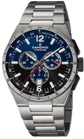 Candino Herrenuhr Titan grau Classic Armbanduhr UC4603/M Chronograph