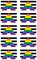 Aufkleber: 50x30 mm, 10 Stück - Flagge - Straight Ally Pride - LGBTQ - für Auto, Laptop und mehr