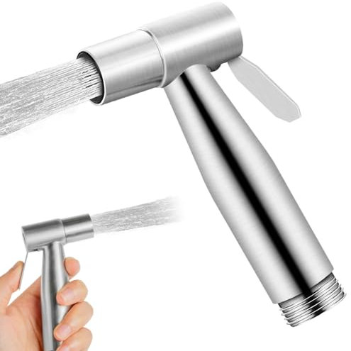 HOTUT Pulverizador para bidé de mano, Grifo para WC de Mano, Ducha Bidet Acero Inoxidable, Ducha Bidet para WC, Adecuado para Limpieza de Inodoros, Limpieza de Mascotas, Higiene Personal