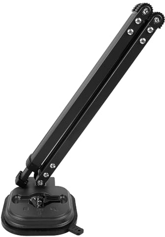 Laroal Tendedero plegable para ropa, tendedero con ventosa, tendedero retráctil con ganchos, tendedero plegable de 2 pliegues para balcón, lavandería y baño (gris)